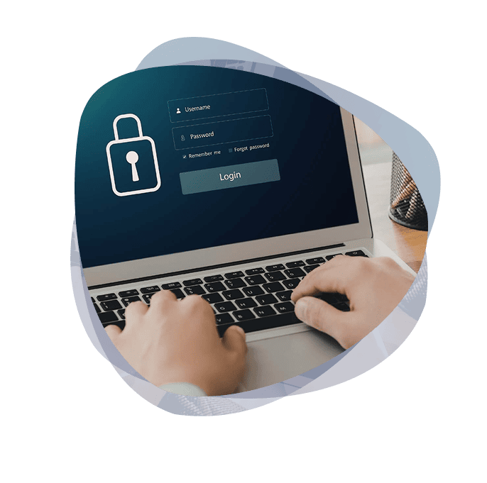 An employee logging into an app via an Azure B2B portal.