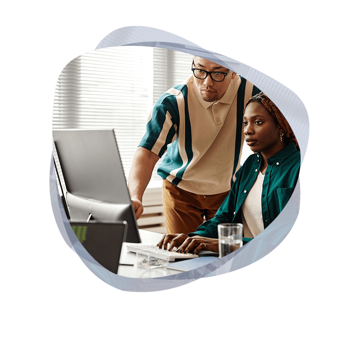 Two Microsoft environment specialists working on a cross-tenant setup project.
