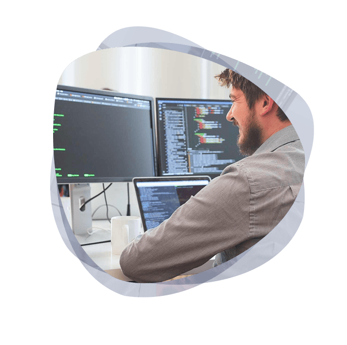 Microsoft developer developing a prototype.