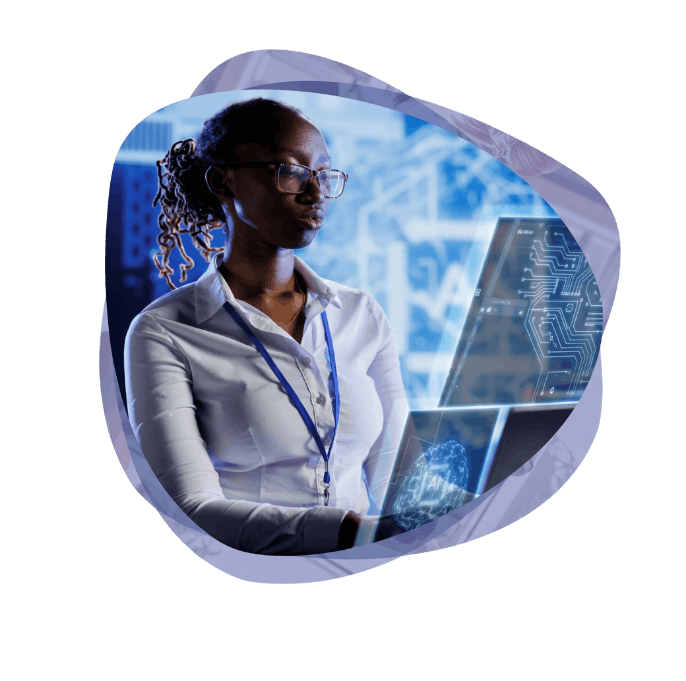 Technical expert analyzing data and neural networks within Microsoft AI Solutions.